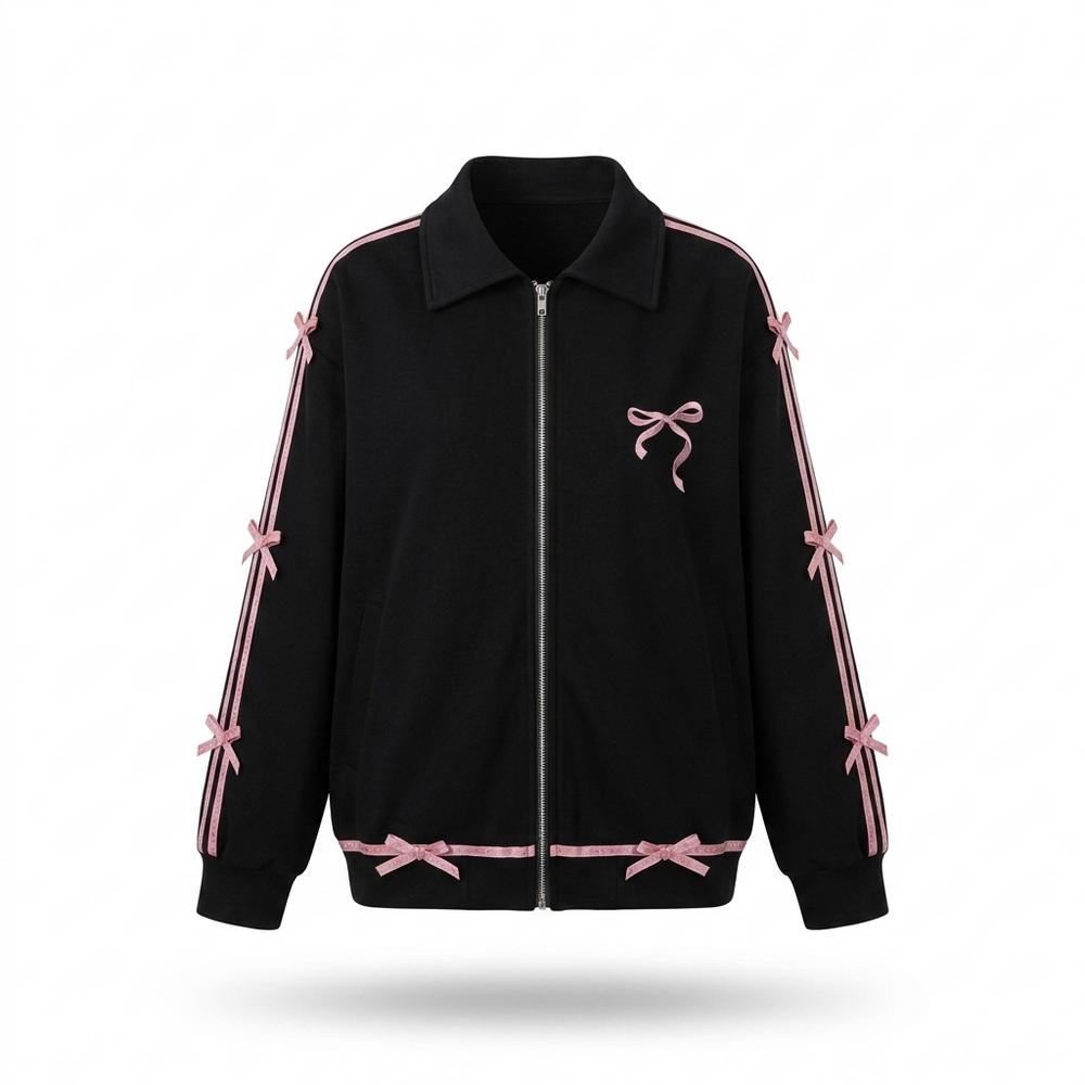 Allsaints Leather - Comir | Zip-Up Bow-Detail Jacket Women
