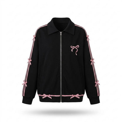 Allsaints Leather - Comir | Zip-Up Bow-Detail Jacket Women