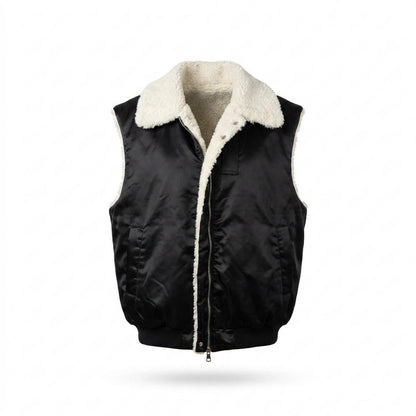 Allsaints Leather - Serev | Satin Sherpa-Lined Vest Unisex