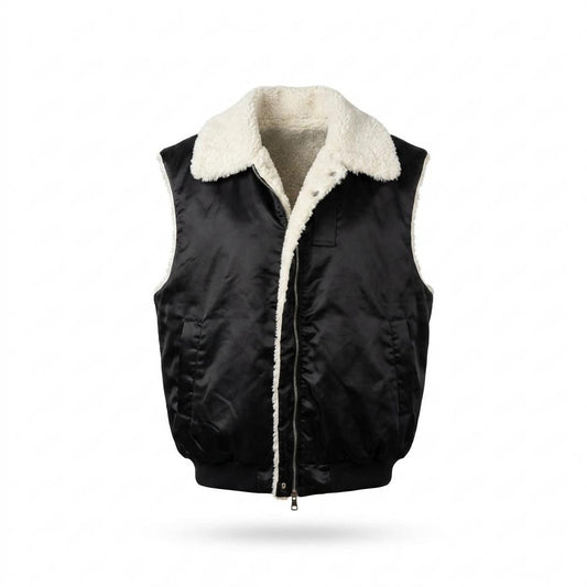 Allsaints Leather - Serev | Satin Sherpa-Lined Vest Unisex