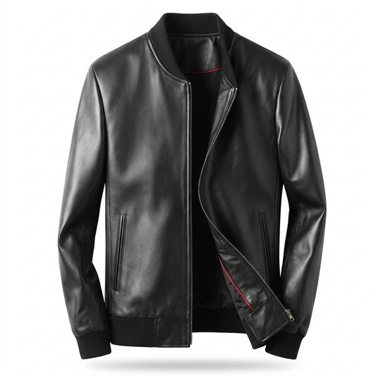 Allsaints Leather - Corum | Bomber-Style Zip-Up Leather Jacket Men