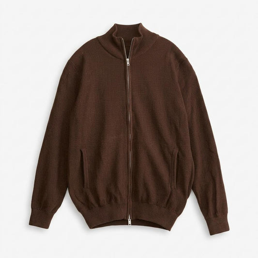 Allsaints Leather - Niver | Zip-Up High-Neck Knit Cardigan Men