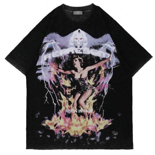 Allsaints Leather - Manav | Oversized Graphic T-Shirt Unisex