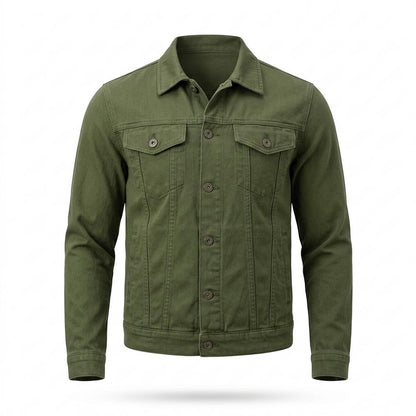 Allsaints Leather - Aldar | Button-Front Slim Fit Denim Jacket Men