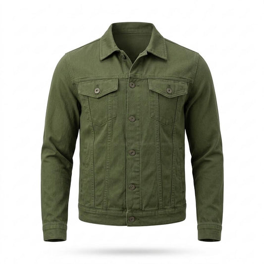 Allsaints Leather - Aldar | Button-Front Slim Fit Denim Jacket Men