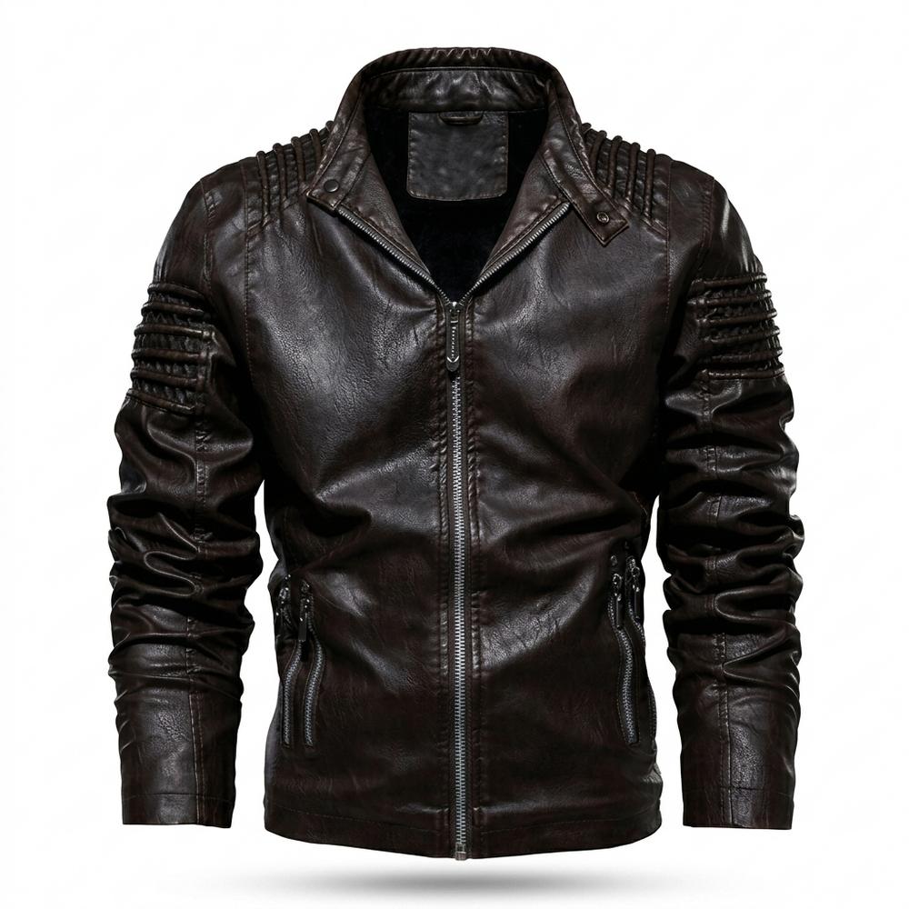 Allsaints Leather - Lubev | Quilted Lined Leather Jacket Men