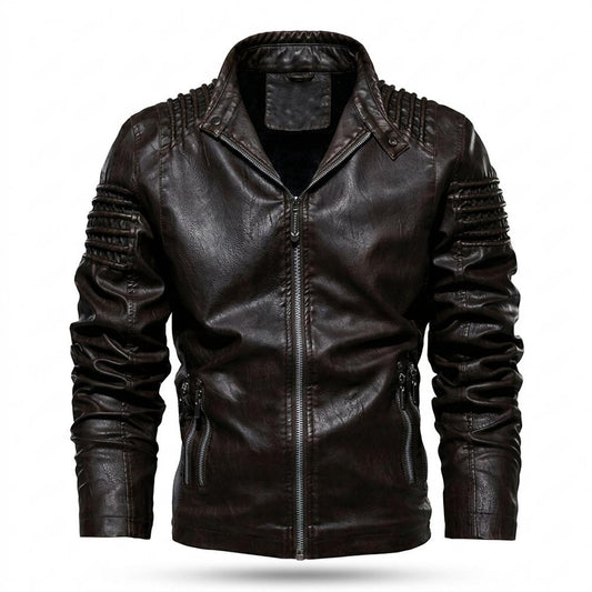 Allsaints Leather - Lubev | Quilted Lined Leather Jacket Men