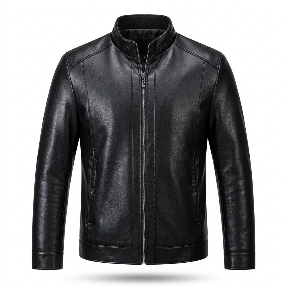 Allsaints Leather - Cirod | Zippered Stand-Collar Leather Jacket Men