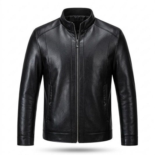 Allsaints Leather - Cirod | Zippered Stand-Collar Leather Jacket Men