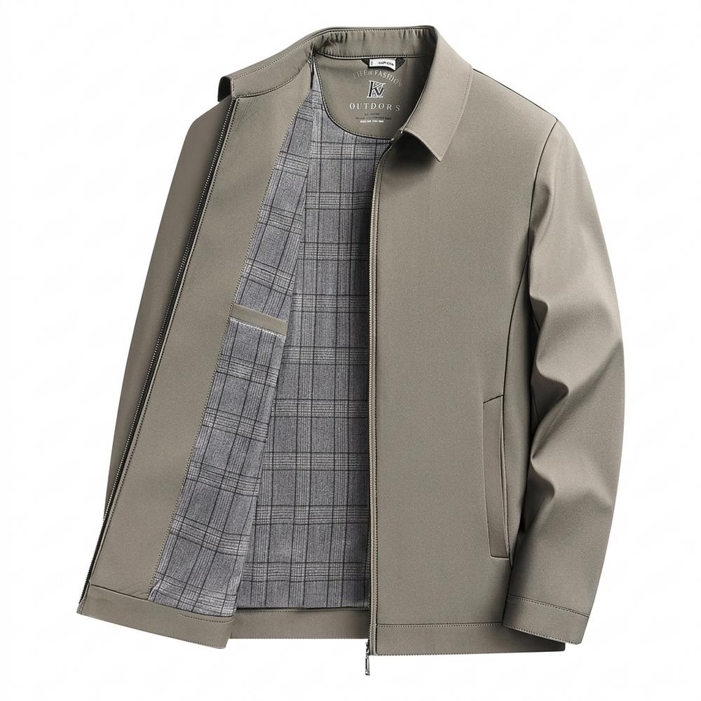 Allsaints Leather - Zedar | Zip-Up Plaid-Lined Jacket Men