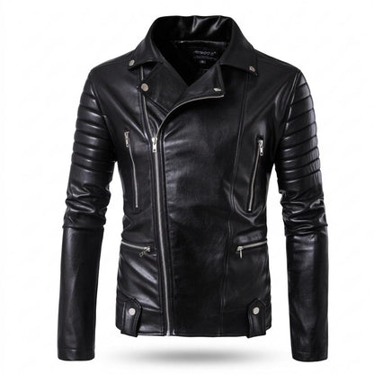 Allsaints Leather - Lymor | Asymmetrical Quilted Leather Jacket Men