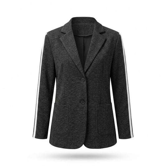 Allsaints Leather - Ladar | Heathered Striped-Sleeve Blazer Women
