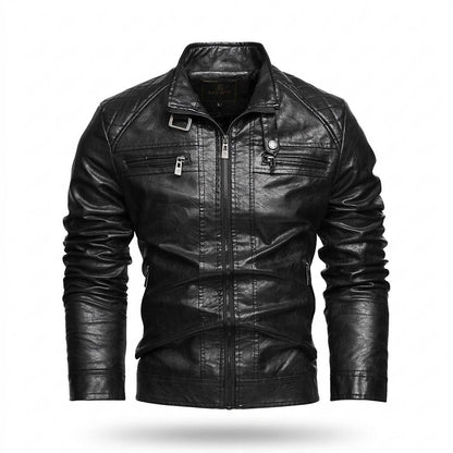 Allsaints Leather - Vetir | Quilted Zippered Leather Jacket Men