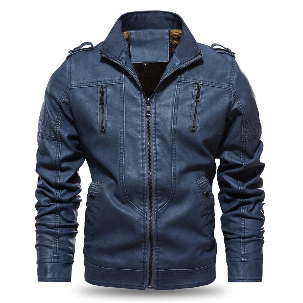 Allsaints Leather - Lomel | Fleece-Lined Zip-Up Leather Jacket Men