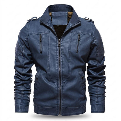 Allsaints Leather - Lomel | Fleece-Lined Zip-Up Leather Jacket Men