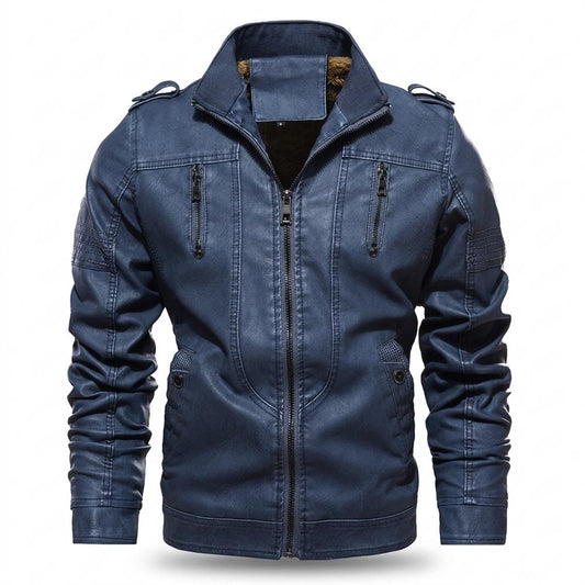 Allsaints Leather - Lomel | Fleece-Lined Zip-Up Leather Jacket Men