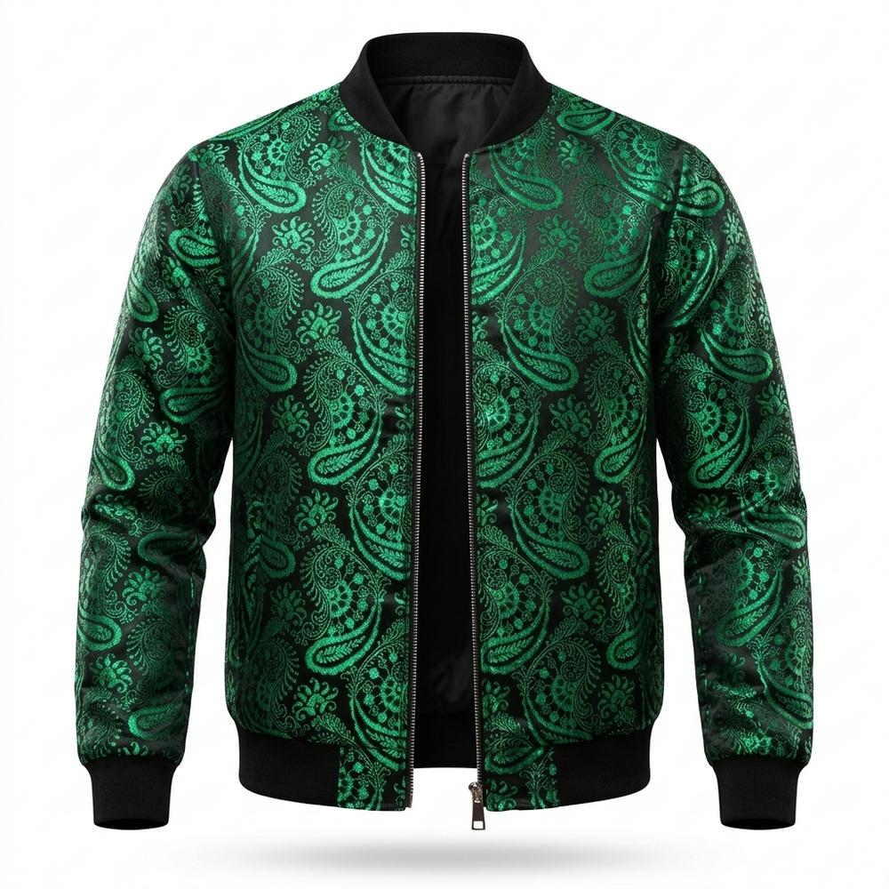 Allsaints Leather - Kunov | Paisley Zip-Up Jacket Men