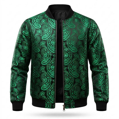 Allsaints Leather - Kunov | Paisley Zip-Up Jacket Men