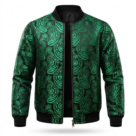 Allsaints Leather - Kunov | Paisley Zip-Up Jacket Men