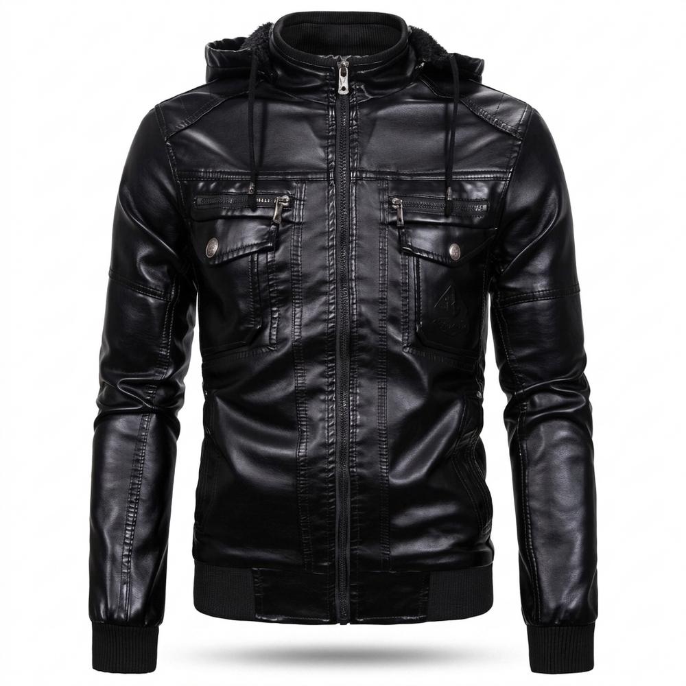 Allsaints Leather - Kelan | Hooded Quilted Leather Jacket Men
