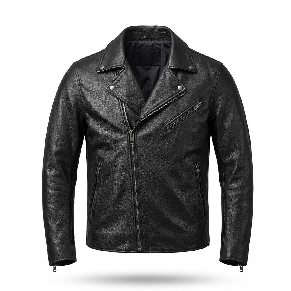 Allsaints Leather - Delas | Asymmetrical Lined Leather Jacket Men