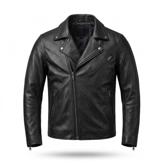 Allsaints Leather - Delas | Asymmetrical Lined Leather Jacket Men