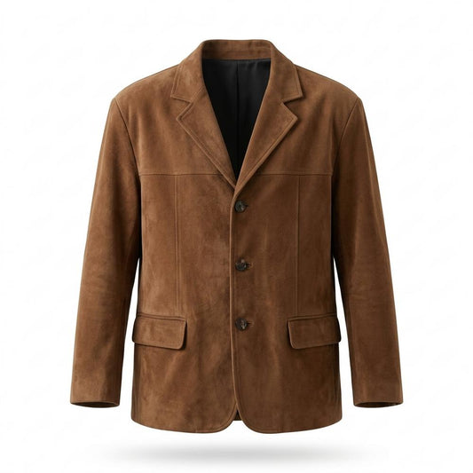 Allsaints Leather - Vamor | Suede Three-Button Blazer Men