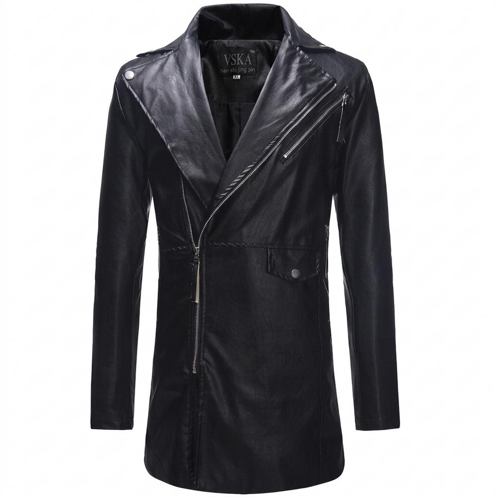 Allsaints Leather - Tamir | Asymmetrical Longline Coat Men