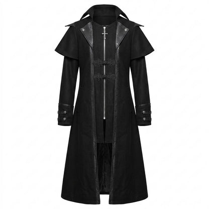 Allsaints Leather - Tisel | Decorated Longline Coat Men
