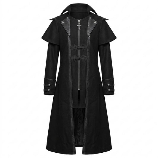 Allsaints Leather - Tisel | Decorated Longline Coat Men