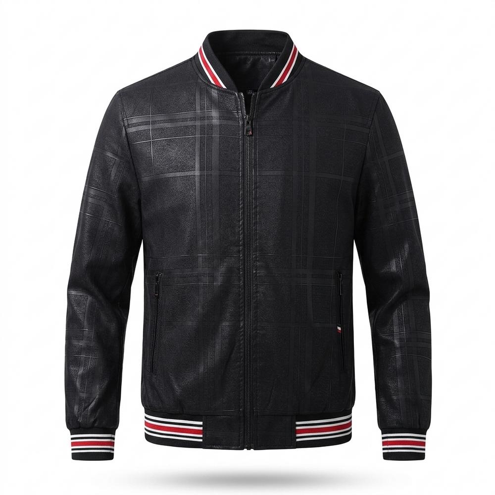Allsaints Leather - Nalad | Plaid-Patterned Rib-Trimmed Jacket Men