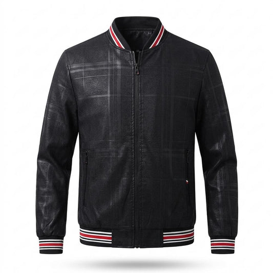 Allsaints Leather - Nalad | Plaid-Patterned Rib-Trimmed Jacket Men