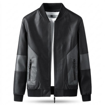 Allsaints Leather - Lamon | Color-Blocked Zip-Up Leather Jacket Men