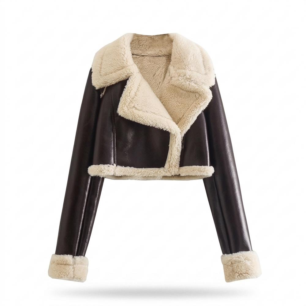 Allsaints Leather - Vasin | Lined Cropped Jacket Women