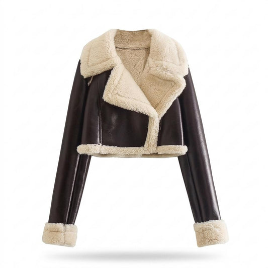 Allsaints Leather - Vasin | Lined Cropped Jacket Women