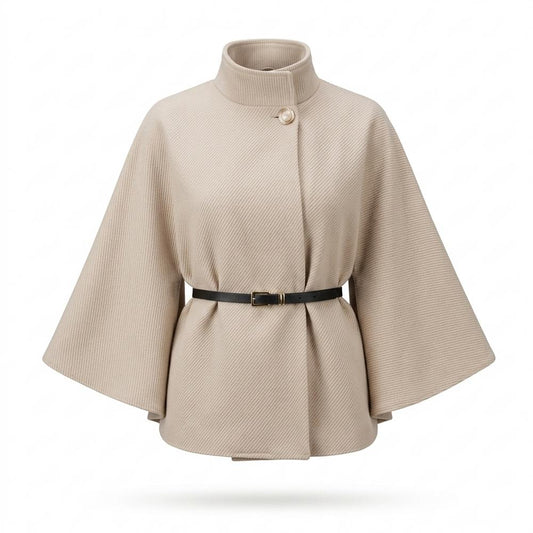 Allsaints Leather - Sekar | High-Neck Ribbed Coat Women