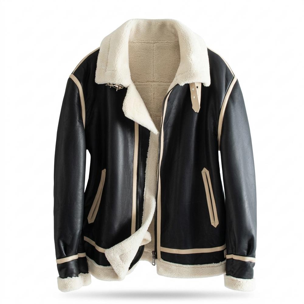 Allsaints Leather - Sevel | Shearling-Lined Zip-Up Jacket Unisex