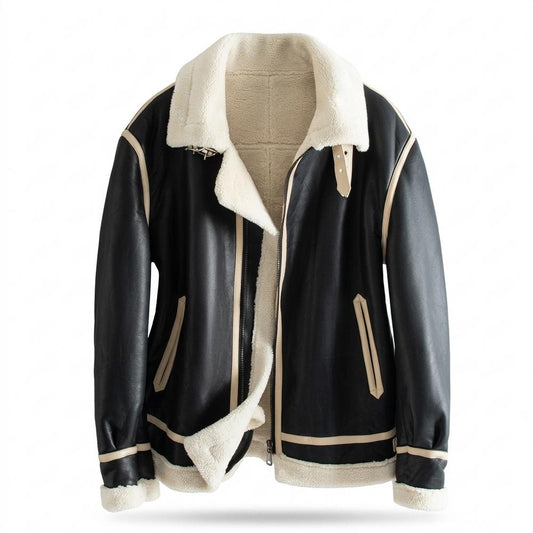 Allsaints Leather - Sevel | Shearling-Lined Zip-Up Jacket Unisex