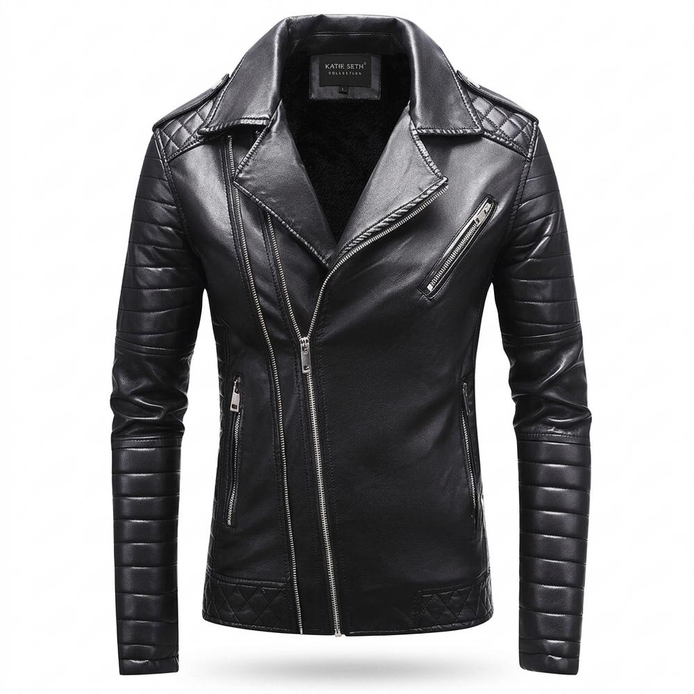 Allsaints Leather - Yomil | Quilted Asymmetrical Leather Jacket Men