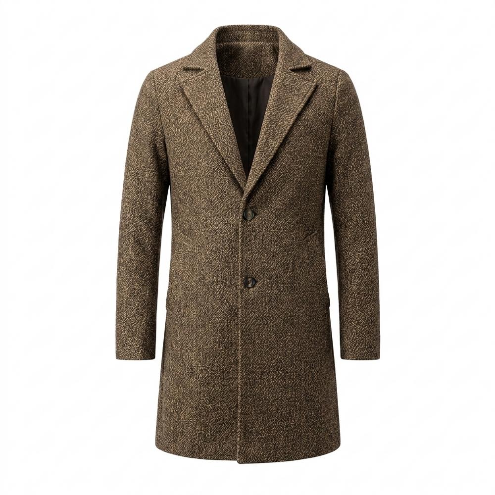 Allsaints Leather - Lylom | Heathered Single-Breasted Coat Men