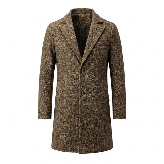 Allsaints Leather - Lylom | Heathered Single-Breasted Coat Men
