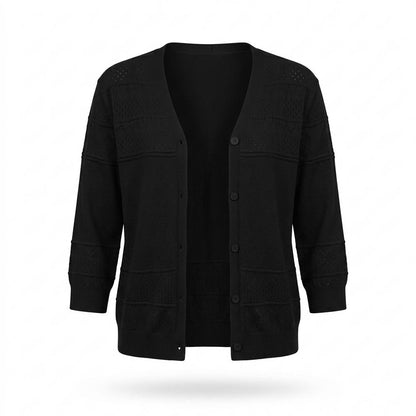 Allsaints Leather - Lalin | Open-Knit V-Neck Knit Cardigan Women