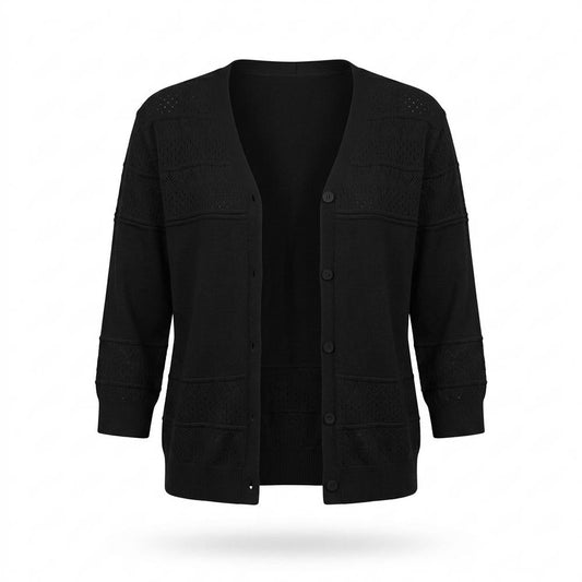 Allsaints Leather - Lalin | Open-Knit V-Neck Knit Cardigan Women