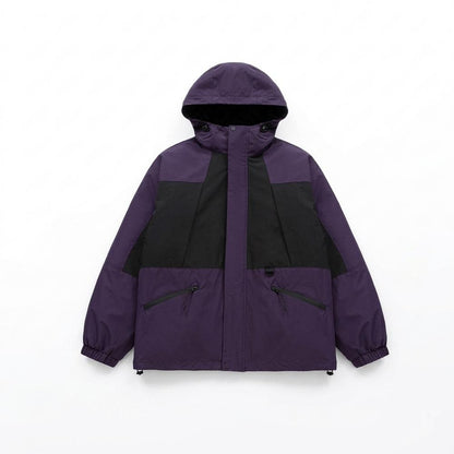 Allsaints Leather - Vator | Hooded Color-Blocked Jacket Unisex