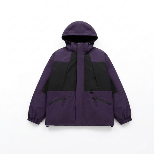 Allsaints Leather - Vator | Hooded Color-Blocked Jacket Unisex