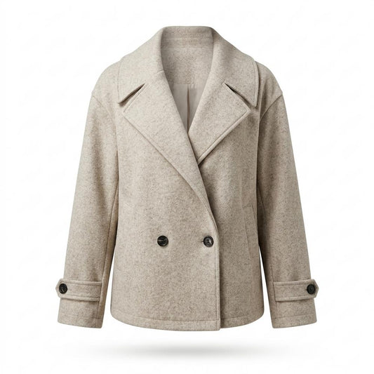 Allsaints Leather - Arzan | Double-Breasted Melange Coat Women