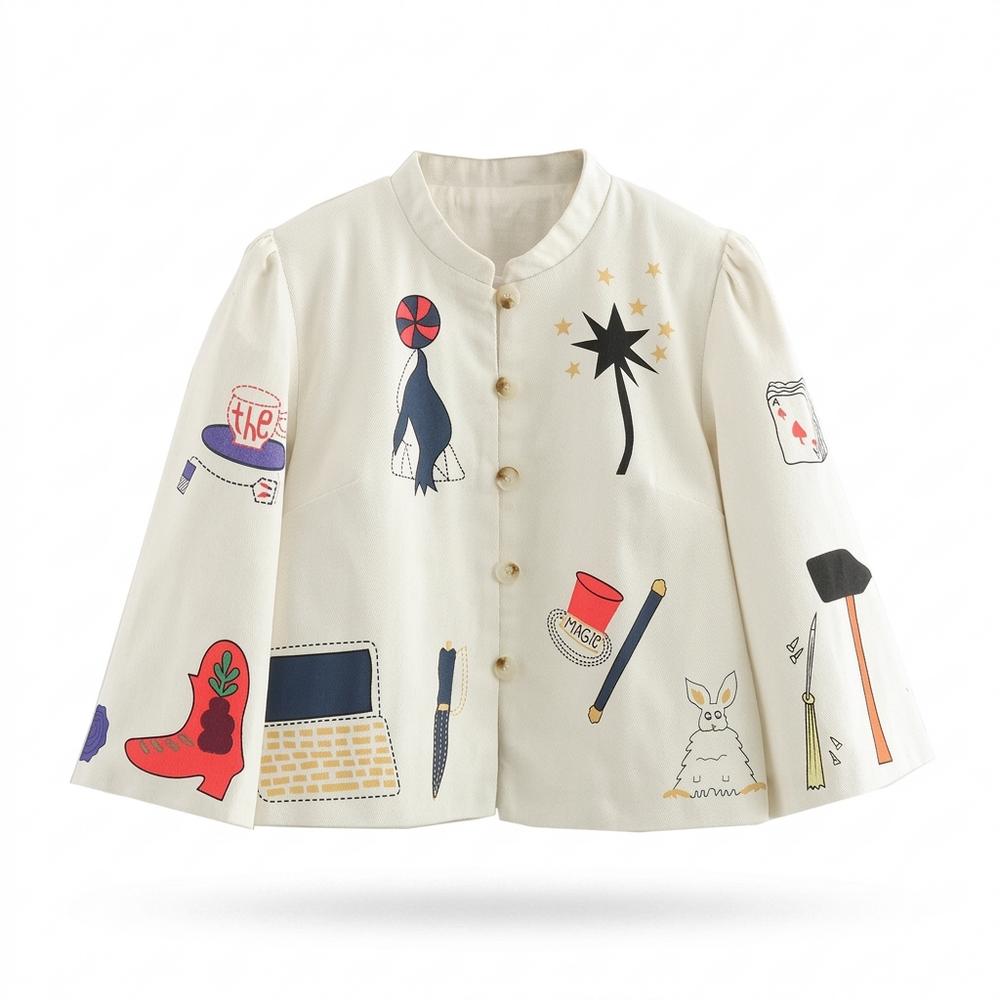Allsaints Leather - Taron | Printed Buttoned Jacket Women