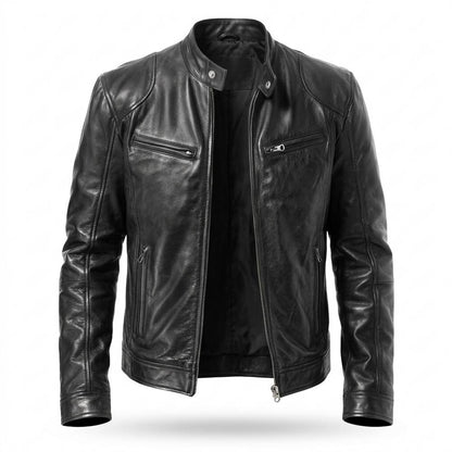 Allsaints Leather - Yibod | Quilted Fitted Leather Jacket Men