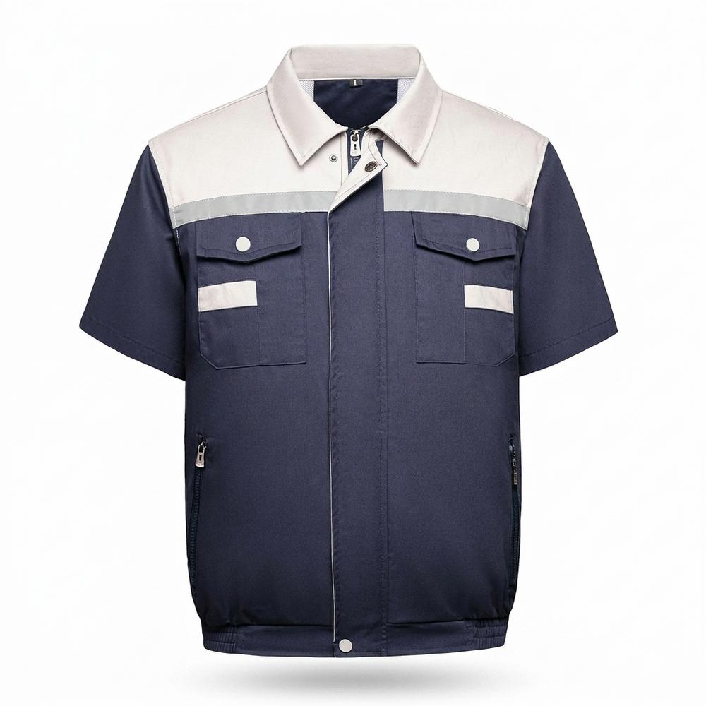 Allsaints Leather - Zemel | Short-Sleeved Reflective Jacket Unisex
