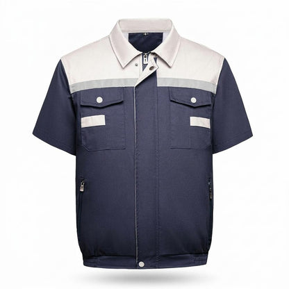 Allsaints Leather - Zemel | Short-Sleeved Reflective Jacket Unisex